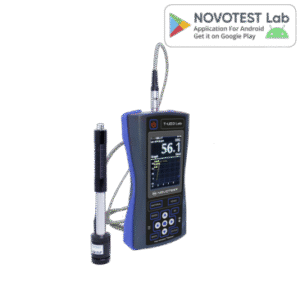 Leeb Hardness Tester NOVOTEST T-D3 - Alat uji kekerasan logam portabel dengan smartphone untuk dokumentasi.