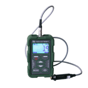 Coating Thickness Gauge NOVOTEST TP-2020 - Alat ukur digital portabel dengan probe dan aplikasi smartphone.