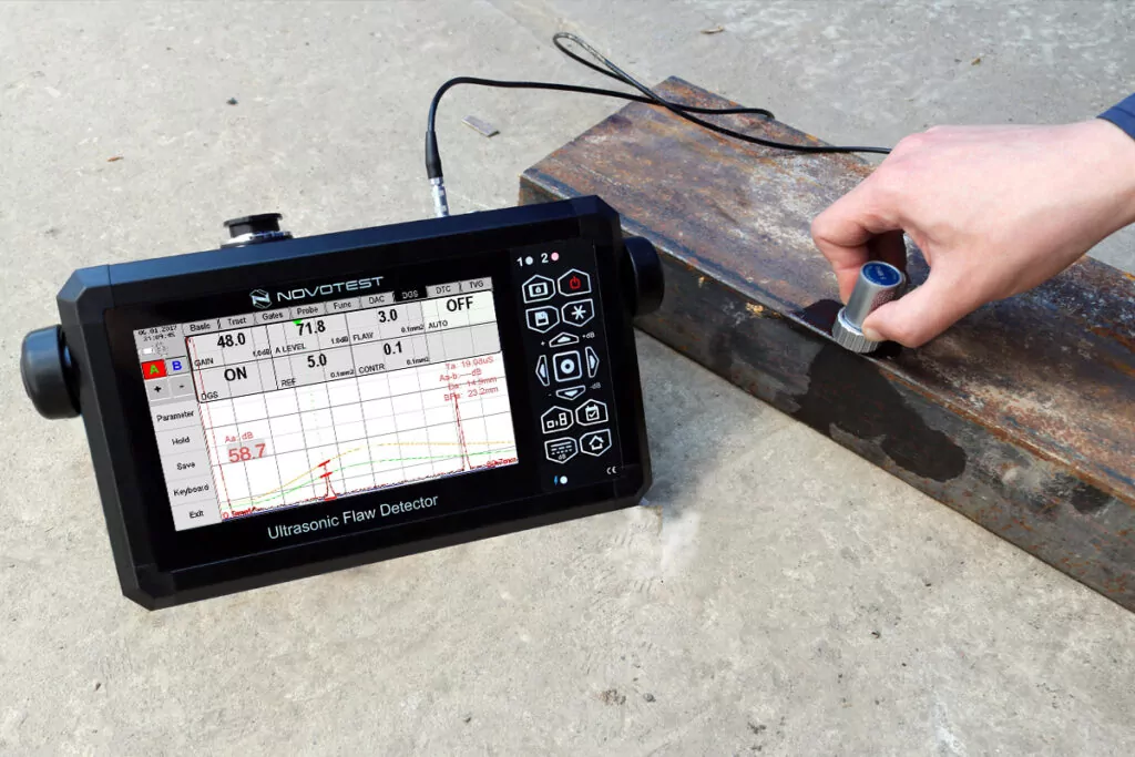 Flaw Detector UD3701 memiliki fungsi DGS (Distance Gain Size)