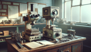 Close-up of Vickers and Rockwell hardness testers on a lab bench with metal plating samples, for selecting the right hardness testing method.